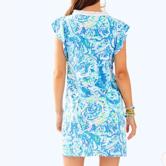 Lilly Pulitzer Zandra shift dress in the Bennet Blue Salty Seas print Size XS - Picture 2 of 12